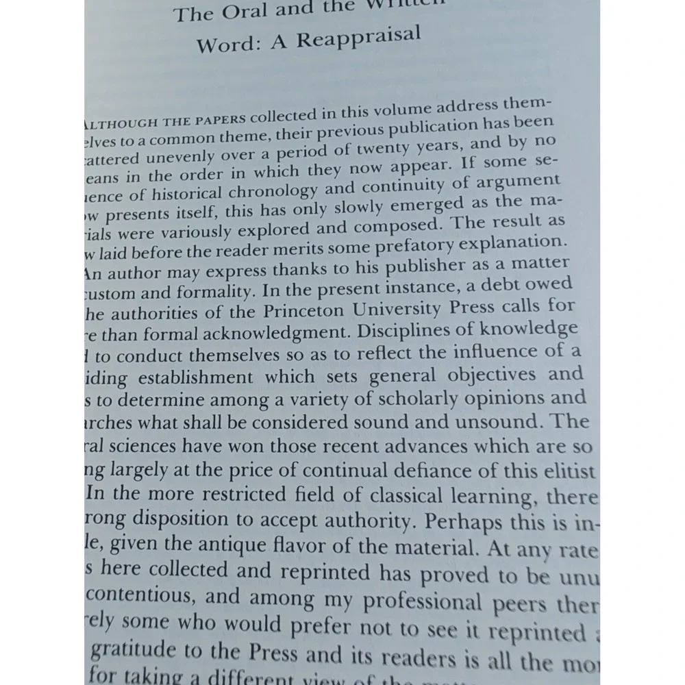 The Literate Revolution in Greece and its Cultural Consequences by Eric Havelock